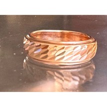 MENS 925 STERLING SILVER VERMEIL WEDDING  BAND RING SIZE 9 SKY - $45.05