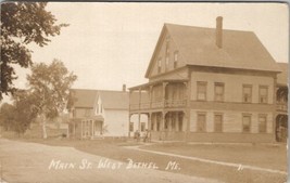 Bethel Maine RPPC View on Main Street Large Home Or Boarding House Postcard V20 - $44.95