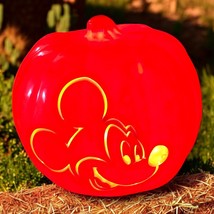 Gemmy Disney Mickey Mouse Cut Out Light Up Jack O Lantern Halloween Decor - $21.47