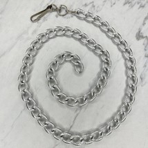 Silver Tone Textured Chain Link Belt Size Small S - $19.79