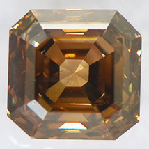 Brown Asscher Diamond Natural Fancy Color Loose 2.03 Carat SI2 IGI Certified - £2,800.67 GBP