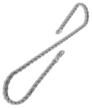 Rope Chain -- Bracelet or Anklet -- .925 Sterling Silver -- Made in Ital... - £14.76 GBP+