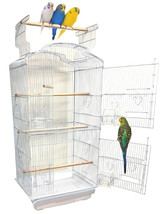 Large 36-Inch Portable Hanging Bird Cage For Small Parrot Cockatiel Sun Quaker - £53.31 GBP