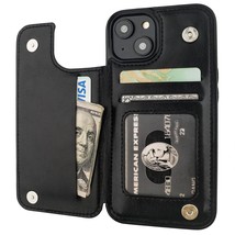 Compatible With Iphone 14 Wallet Case With Card Holder, Pu Leather Kickstand Car - £22.42 GBP
