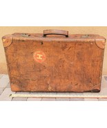 Antique HENRY MAXWELL London LEATHER Suitcase  LONDON UK Bespoke CUNARD - $495.00