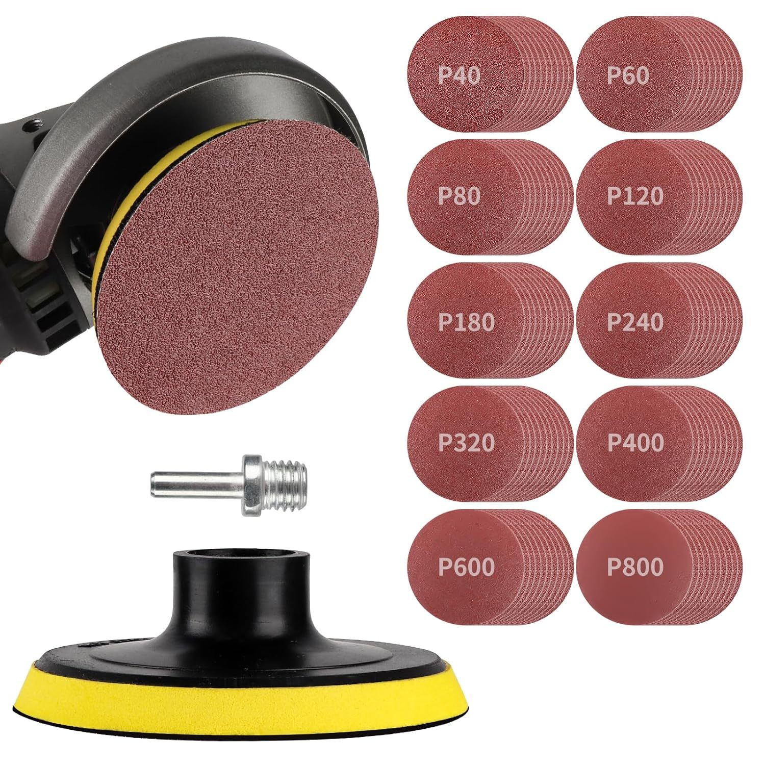 100Pcs Angle Grinder Sanding Discs And 4 Inch Hook And Loop Backing, 800... - $31.96