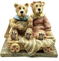 Vintage Bear Couple On Wagon With Banjo 4x4x3” - €5,77 EUR