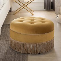 Yolanda Ottoman In Light Grey By Jennifer Taylor Home. - £116.68 GBP