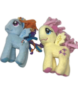 My Little Pony Fisher Price 2 Plush Butterflies Fluttershy Blue Rainbow ... - £9.40 GBP