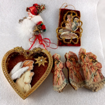 Victorian Christmas Ornaments Lot of 4  Beautiful - $39.59