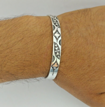 Tuareg Silver Bracelet Handmade Tribal Bangle Cuff Sterling African Moroccan VTG - £48.76 GBP