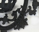 Cast Iron Wall Bracket Oil Lamp Victorian Style Early American 9&quot; Long x... - $44.09