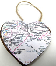 Colorado Western Slope Wood Heart 3&quot; Love Ski Country Christmas Ornament... - £7.11 GBP
