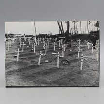 Vintage Black &amp; White Photograph WWII Torokina Cemetery Bougainville World War 2 - £39.33 GBP