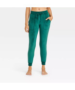 Stars Above Women&#39;s Green Cozy Fleece Lounge Jogger Pants - Size: S - £13.73 GBP