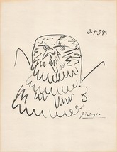 Vintage Pablo Picasso Bald Eagle Xerox Print - £95.45 GBP