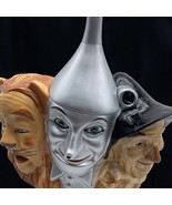 1997 Warner Bros Wizard Of Oz Lion Tin Man &amp; Scarecrow Head Cookie Jar G... - $69.29