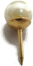 Pearl 14K Gold Post Neck Tie Tack Lapel Pin Vintage - £77.61 GBP