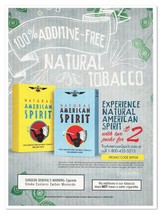 Natural American Spirit Cigarettes Tobacco 2012 Full-Page Print Magazine Ad - £7.72 GBP