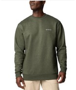 Columbia Mens Sweatshirt Green Crewneck Long Sleeves Midweight Logo Active - $63.18 CAD