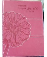 Pink  with god All Things Are Possible Flexcover Journal -Christian art ... - £7.77 GBP