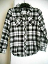Derek Heart Girl Black/White L/Sleeve Collared Button Front Plaid Shirt M    501 - £7.99 GBP
