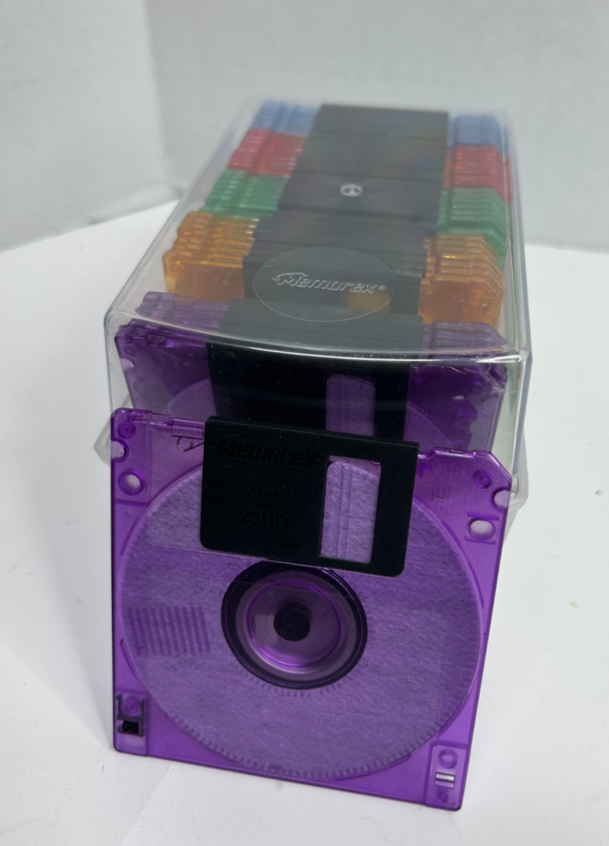 35 PACK Memorex 2SHD High Density IBM Formatted Colorful Floppy Diskette... - $31.63