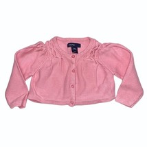 Pink Delicate Knit Button Down Lightweight Cardigan Sweater by Baby Gap - £6.20 GBP