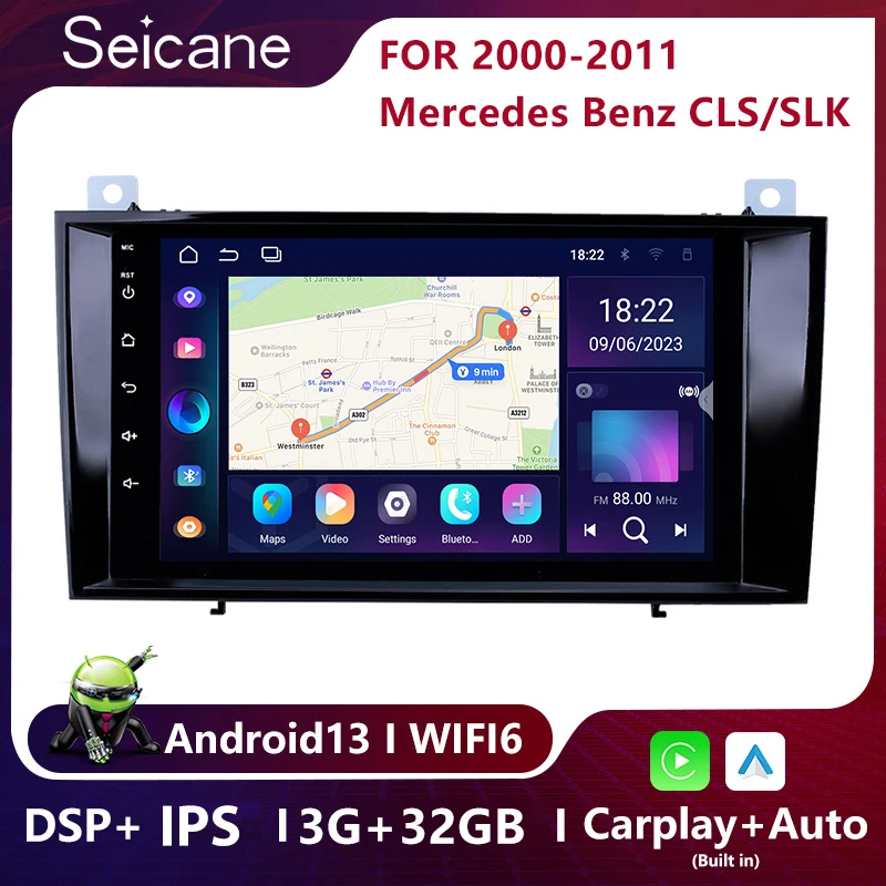 Seicane Car Radio Multimedia Player Android 13 2din navigation For 2000-2011 - £227.35 GBP+