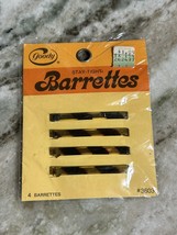 Vintage Goody Stay Tight Barrettes 2 inch Faux Tortoise 4 Pack 1975 #3603 - £50.62 GBP