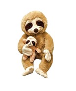 Adventure Planet Mama Sloth with Baby Plush Stuffed Animal Soft Toy Tan ... - £9.89 GBP