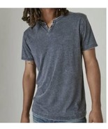 Lucky Brand Men’s Short-Sleeve Button Notch-Neck Venice Burnout Tee Size... - €17,02 EUR