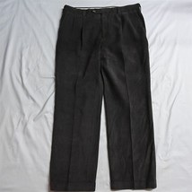 Paul Fredrick 38 x 32 Brown Sueded Pleated Cuffed Mens Dress Pants - $14.99