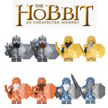 The Hobbit of LOTR Lonely Mountain Armored Dwarfs Army Set 8 Minifigures... - $15.69