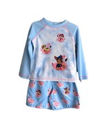 Boys PAW PATROL Blue Swim Shorts Rashguard Shirt Swimsuit Set Size 2T Fl... - $12.86