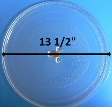 13 1/2&quot; GE 3390W1A019 Microwave Glass Turntable Plate Replacement Tray Used - $919.59 MXN