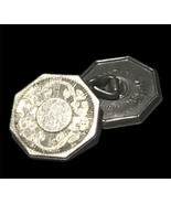 Vintage 14K White Gold SinglrFront Cufflinks Art Deco Belais 2.5 Grams  ... - $133.65
