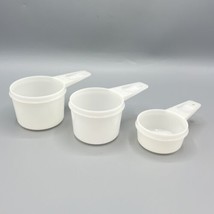 Tupperware Measuring Cups 3/4 Cup #762, 2/3 Cup #763, 1/3 Cup #765 Sheer White - £7.76 GBP