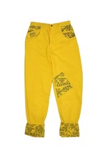 Vintage Gino Venucci Jeans Mens 32 Yellow 90s Hip Hop Roll Up Ami High Rise - $53.07