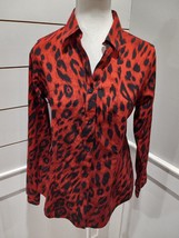 Chicos Animal Print Women Size Small Long Sleeve Shirt - £7.58 GBP