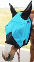 Equine Horse  FlyMask Summer Spring Airflow Mesh Blue 73203 - $14.84