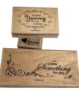 Stampin Up! &quot;Yummy&quot; Recipe Card Rubber Wood Block Stamps Set - $15.79 CAD