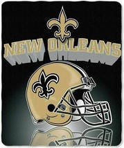 New Orleans Saints NFL 50 x 60 Fleece Throw Helmet Logo Blanket Bedding - €14,70 EUR