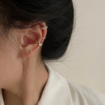 Women Gold Color Ear Cuff Non-Piercing Ear Clips, Fake Cartilage Earrings Clip,  - £10.33 GBP