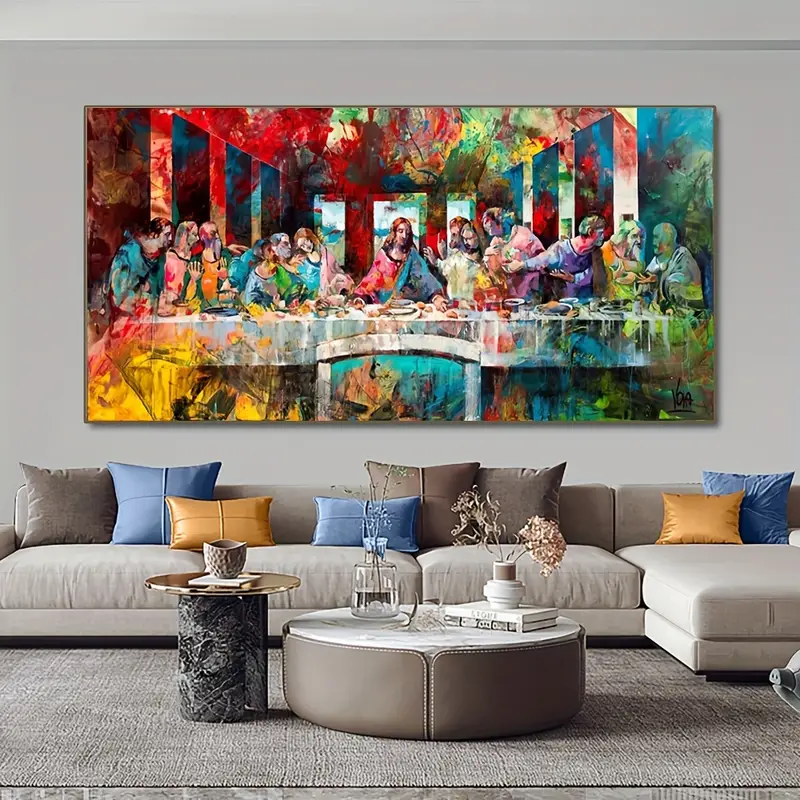 1pc Abstract Graffiti The Last Supper Painting  - £28.85 GBP