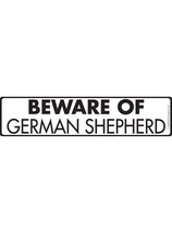 Beware of German Shepherd Aluminum Dog Sign - 12&quot; x 3&quot; - £6.91 GBP