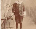 Victorian Cabinet Photo Albert Martin Milwaukee WI Young Boy w Chair For... - $5.31