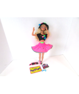 MATTEL 1989 Star Dance Club Barbie Doll Black Crop Top Skirt Earrings more - $9.85