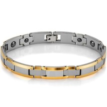 Mens Womens Tungsten Steel Health Magnetic Therapy Bracelets Pain Relief for Art - £28.56 GBP