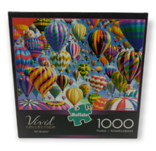 Buffalo Vivid Collection &quot;Sky Roads&quot; 1000 Piece Jigsaw Puzzle (Hot Air Balloons) - £8.75 GBP